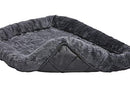 MidWest QuietTime Dog Bed Gray Faux Fur Bolster Ultra-Soft B0002DHXVE-NEW - Brand New