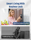 ELAMOR M19 Front Door Lock Set, Keyless Entry Deadbolt, Easy-to-Install - Bronze - Like New