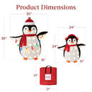 Best Choice Products 2-Piece Lighted Penguin Family 3ft Pop-Up B0CJN1314J - Red - Like New