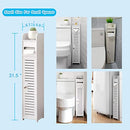 AOJEZOR Small Bathroom Storage Cabinet: No Drill Ultra-Narrow for Renters - Brand New