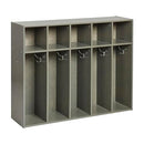 ECR4KIDS STREAMLINE 5-SECTION TODDLER COAT LOCKER CLASSROOM, GREY WASH - Like New