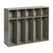 ECR4KIDS STREAMLINE 5-SECTION TODDLER COAT LOCKER CLASSROOM, GREY WASH - Like New