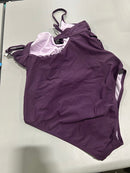 LIVE LIFE ON THE BEACH ONE PIECE SWIMSUIT - SIZE: WOMEN M - DARK PURPLE - Like New