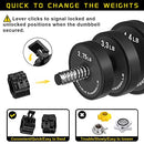 IAMACE 44 lb Adjustable Dumbbells Set with Steel Dumbbell Rod B08NW3KQT9 - Black - Like New