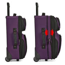 U.S. Traveler Lightweight Rolling 20" Carry On Luggage Softside Suitcase Purple - Brand New