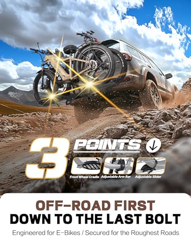 YOUNG ELECTRIC HITCH BIKE RACK FOR CARS, 2-BIKE RACK, 10104118YE018 - BLACK - Like New