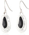 SE0414 THE SAK BLACK STONE SMALL DROP EARRINGS - BLACK/SILVER - Brand New