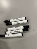 EXTRIC PERMANENT MARKERS 12 COUNT SMEAR PROOF - BLACK - Brand New