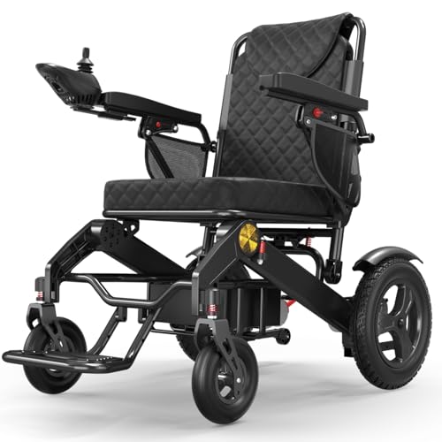 POWET ELECTRIC WHEELCHAIR FOR ADULTS, FOLDABLE POWER WHEELCHAIR - BLACK - Like New