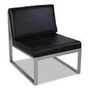 ALERA ALE ISPARA SERIES ARMLESS CUBE CHAIR BLACK/SILVER ALE-RL8319CS - Like New