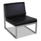 ALERA ALE ISPARA SERIES ARMLESS CUBE CHAIR BLACK/SILVER ALE-RL8319CS - Like New