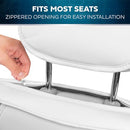 MOTORBOX CLASSIC FAUX LEATHER FRONT SEAT COVERS 2-PC SET - WHITE - Like New