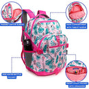 J WORLD MULTI-COMPARTMENT LAPTOP BACKPACK, PALM LEAVES, 18.5 X 13 X 7.5 - Brand New