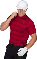 THREE SIXTY SIX MEN'S SHORT SLEEVE COLLARLESS GOLF POLO - SIZE: MEN S - PURE RED - Like New