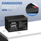 MIADY 12V 7AH RECHARGEABLE SEALED LEAD ACID BATTERY 2 PACK SLA12V7A - Black - Like New