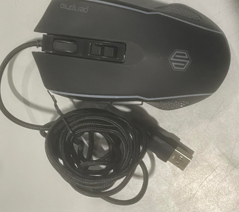 PERIPHIO LED WIRED GAMING MOUSE - BLACK - Like New