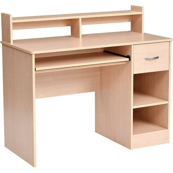 ROCKPOINT AXESS WRITING DESK FOR STUDENT WITH STORAGE - NATURAL MAPLE - Brand New