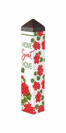 ART POLES BY STUDIO.M RED GERANIUMS - RED/WHITE - Like New