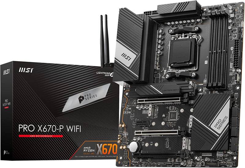 MSI PRO X670-P WiFi ProSeries AMD AM5  DDR5 USB 3.2 Gen 2,Wi-Fi - Scratch & Dent