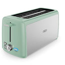 BELLA 4 SLICE TOASTER LONG SLOT REMOVABLE TRAY 7 SHADING TA7402-UL - SAGE - Like New
