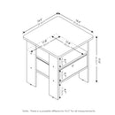 FURINNO ANDREY END TABLE SIDE NIGHT STAND BEDSIDE WITH BIN DRAWER - WALNUT/BROWN - Like New