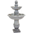 SUNNYDAZE DECOR 50" 2-TIER FRENCH GARDEN OUTDOOR WATER FOUNTAIN FWD-433 - GRAY - Like New