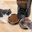 KATALIC AUTOMATIC PET/DOG/CAT FEEDERS FOR TWO PETS, CATS, DOGS APF01 - BLACK - Like New