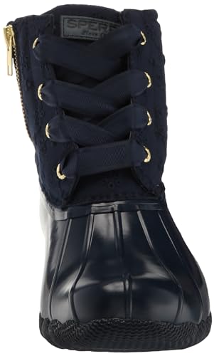 SPERRY WOMEN'S SALTWATER SEASONAL RAIN BOOT SIZE: 11M - NAVY EYELET - Like New