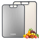SUMZZZ TITANIUM CUTTING BOARD FOR KITCHEN, DOUBLE SIDED CHOPPING BOARD - Grey - Like New