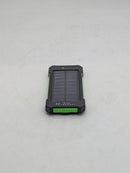 ONE PERCENT SOLAR POWER BANK 8000mAh, OUTPUT 5V 2A / 5V 2.1A, LED - GREEN/BLACK - Like New