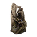 ALPINE CORPORATION 40" TALL 4-TIER RAINFOREST TREE TRUNK WATERFALL FOUNTAIN - Like New