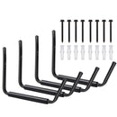LUGO Heavy Duty Steel Storage Hooks, Wall Mounted Rack for Hanging (Black) - Like New