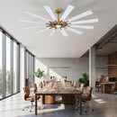 PARROT UNCLE 72 IN. INDOOR GOLD WINDMILL CEILING FAN LIGHT REMOTE - GOLD/BLACK - Like New