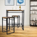Atlantic Urban Bar Height Dining Table 2 Stools 82008132 - Black/CHESTNUT - Like New