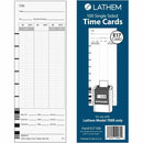 LATHEM MODEL 700E CLOCK SINGLE SIDED TIME CARDS - WHITE - Brand New