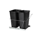 RUBBERMAID KITCHEN CABINET PULL-OUT TRASH CAN RECYCLING 20GALLON 2181033 - BLACK - Like New
