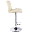 Leopard Modern Square PU Leather Adjustable Bar Stools Square Backs - Grey - Brand New