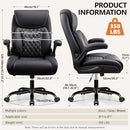 BESTFAIR OFFICE CHAIR, ERGONOMIC LUMBAR SUPPORT LOWER BACK PAIN RELIEF - BLACK - Like New
