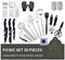 CAMPING EQUIPMENT COOKING UTENSILS SET PORTABLE PICNIC COOKWARE - GREEN - Like New