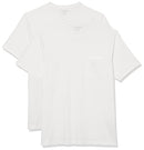 Amazon Essentials Men's Short-Sleeve Crewneck Pocket T-Shirts - WHITE - SIZE M - Like New