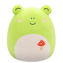 SQUISHMALLOWS 14"Wendy Green Frog-Mushroom Embroidery Official Jazwares - GREEN - Brand New