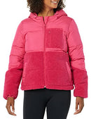 AXESSORIES WOMEN'S FULL-ZIP SHERPA FLEECE JACKET HOT PINK SIZE XL - Brand New