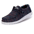 HEY DUDE MENS SHOES WALLY SOX SIZE 8 - BLUE ORANGE - Like New