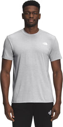 THE NORTH FACE MEN'S PRINTED WANDER SHORT SLEEVE - SIZE: MEN M - GRAY HEATHER - Like New