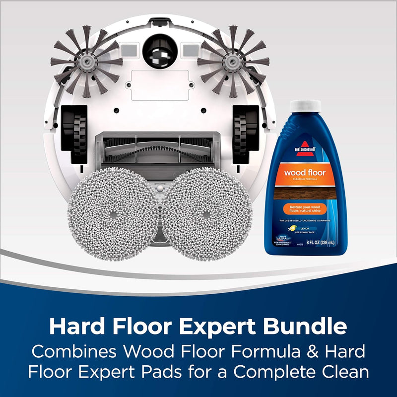 Bissell SpinWave Hard Floor Expert Pet Robot, 2-in-1 Mop & Vacuum, 3115 - WHITE - Like New