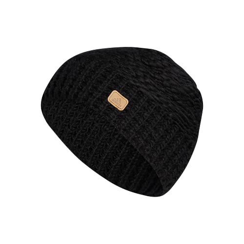 ADIDAS WOMEN'S WHITTIER BEANIE STANDARD FIT ACRYLIC KNIT SIZE WOMEN - BLACK - Brand New