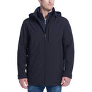 Weatherproof Men's Fleece, Bib, Removable Hood 1311004 Black/Blue M - Brand New