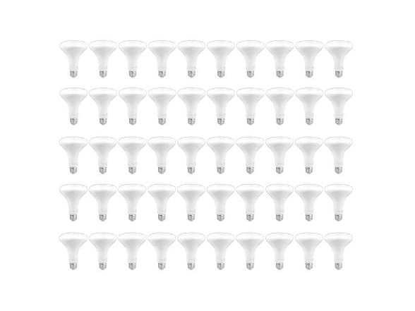 Amazon Basics 65W Equivalent, 10000 Hours, Non-Dimmable 50-Pack - Soft White Like New