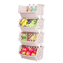 4Pack Market Baskets YIFAN Storage Basket Stacking Baskets - Khaki - Brand New