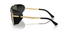 PERSOL MEN'S SUNGLASSES GOLD FRAME GREEN POLARIZED LENSES 55-20-145 1013-SZ-1149 - Like New